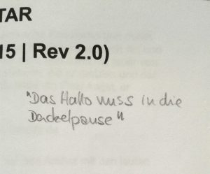 Regieanweisung Dackelpause